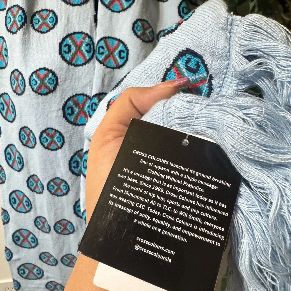 🆕Cross Colors light blue scarf